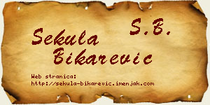 Sekula Bikarević vizit kartica